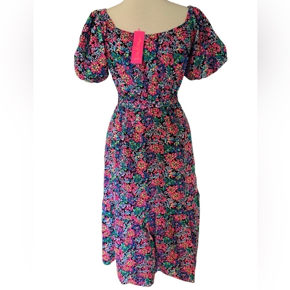 LILLY PULITZER Medium Tammie off the shoulder dress Multi Feeling Fintas… - Picture 2 of 16